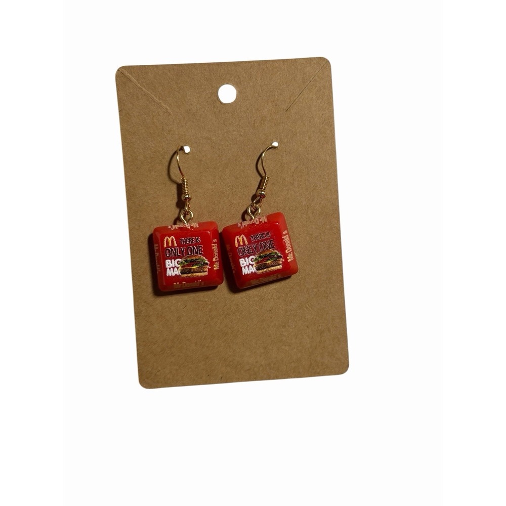 New Novelty Fashion Earrings fast food burger box